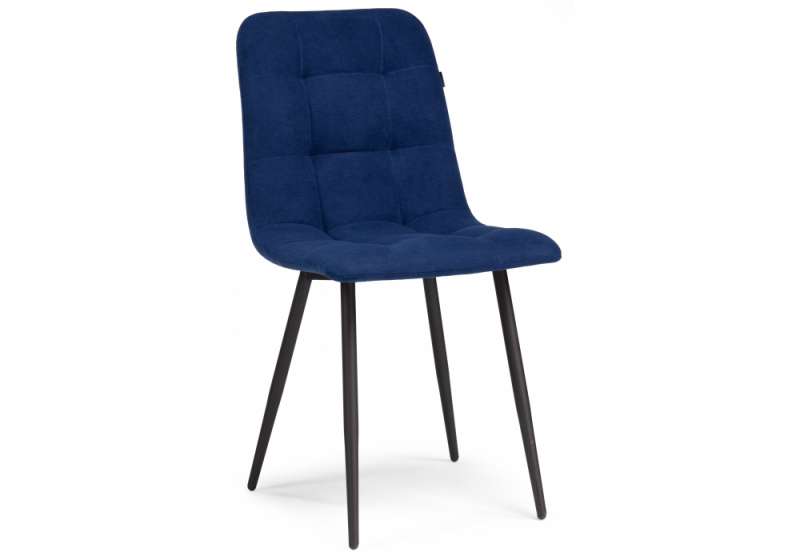 Стул на металлокаркасе Нора темно-синий / черный (45x54x88). 