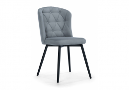 Стул на металлокаркасе Алиссум светло-серый / черный (48x54x85)