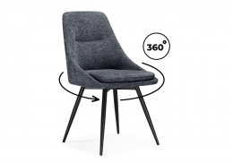 Стул на металлокаркасе Avian вращающийся темно-серый / черный (50x57x87)