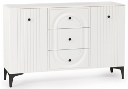 Комод Вестра 13.309 белый pe шагрень / белая шагрень (133,2x38,4x87,5)